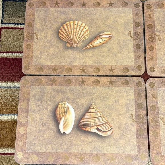 Jason Cork Back Placemats Seashells Set Of 4 Made in New Zealand with box - Picture 2 of 5